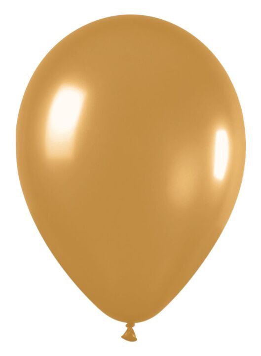 25ct 11" Sempertex Metallic Gold Latex