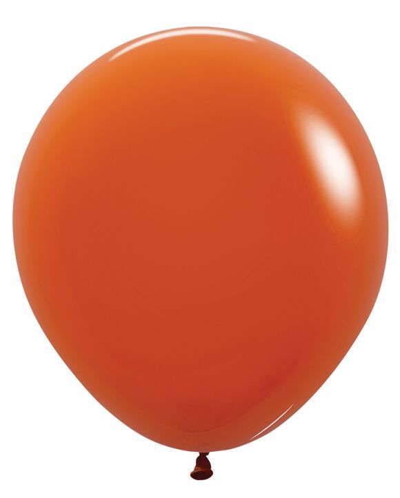 6ct 18" Deluxe Sunset Orange Latex