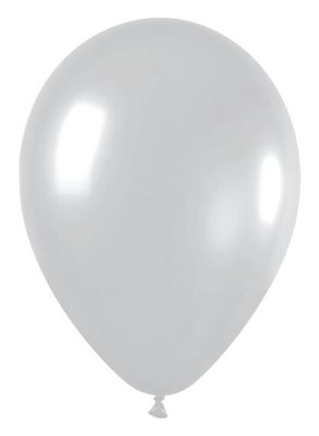 50CT 5" Metallic Silver Latex