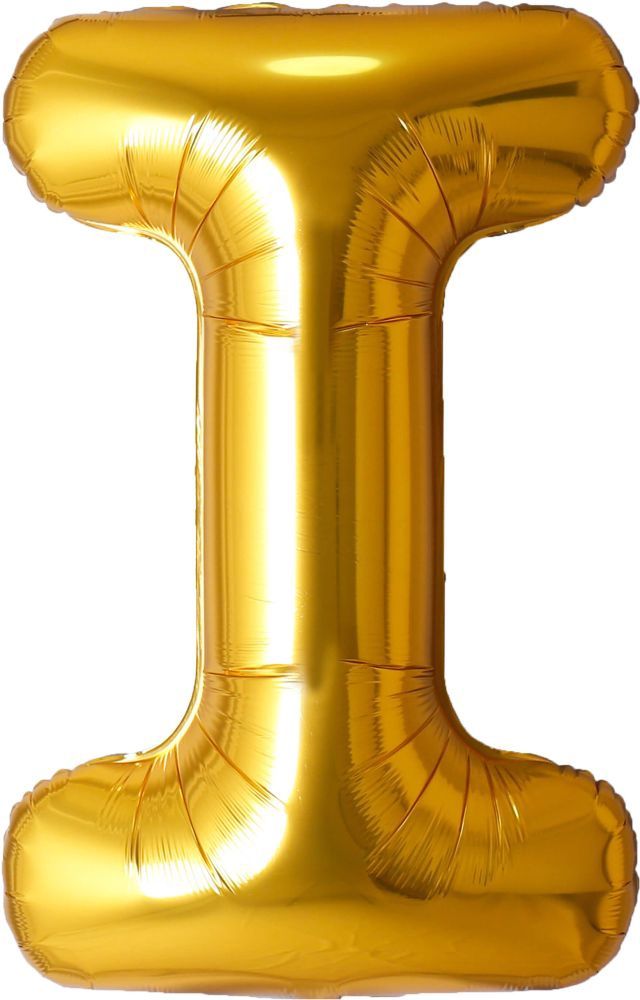 34" Gold Letter I Airise Balloon
