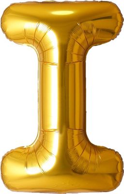 34" Gold Letter I Airise Balloon