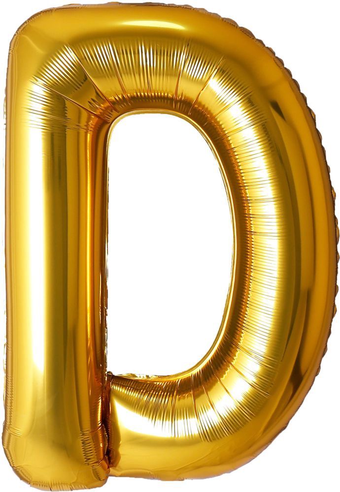 34" Gold Letter D Airise Balloon