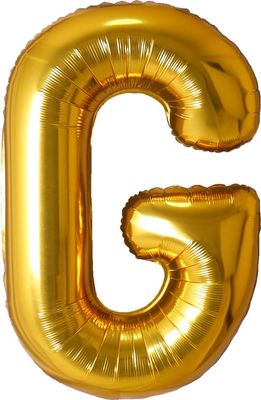 34" Gold Letter G Airise Balloon