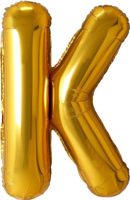 34" Gold Letter K Airise Balloon