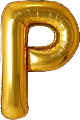 34" Gold Letter P Airise Balloon