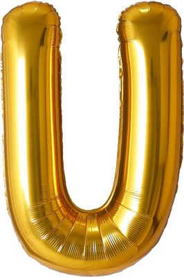 34" Gold Letter U Airise Balloon
