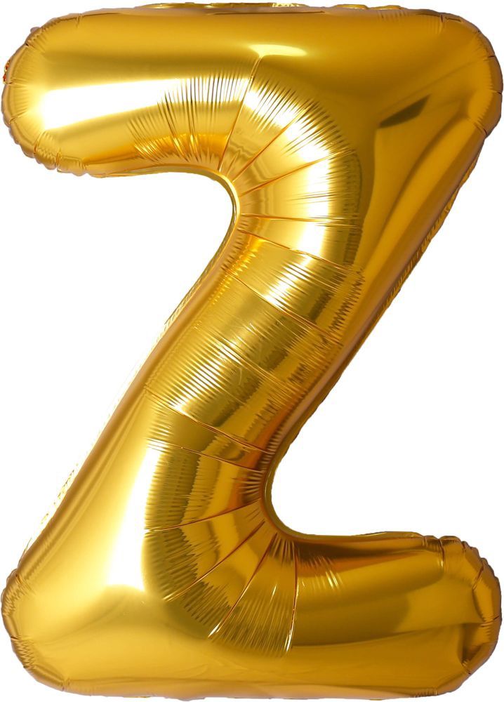 34" Gold Letter Z Airise Balloon