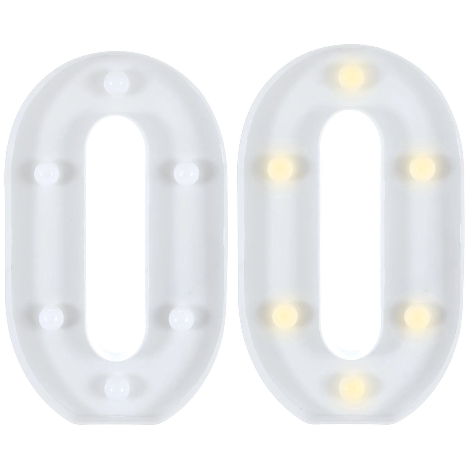 Light-Up Standing Number - 0