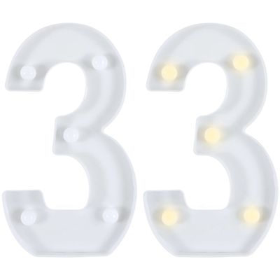 Light-Up Standing Number - 3