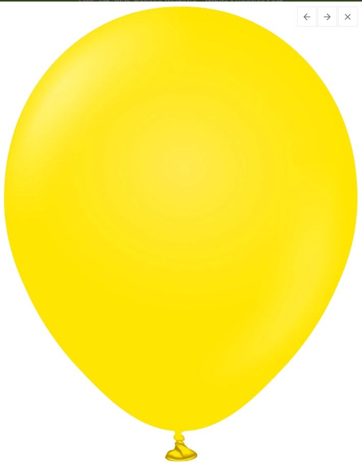 12" Kalisan Latex Balloons Standard Yellow (50 Per Bag)