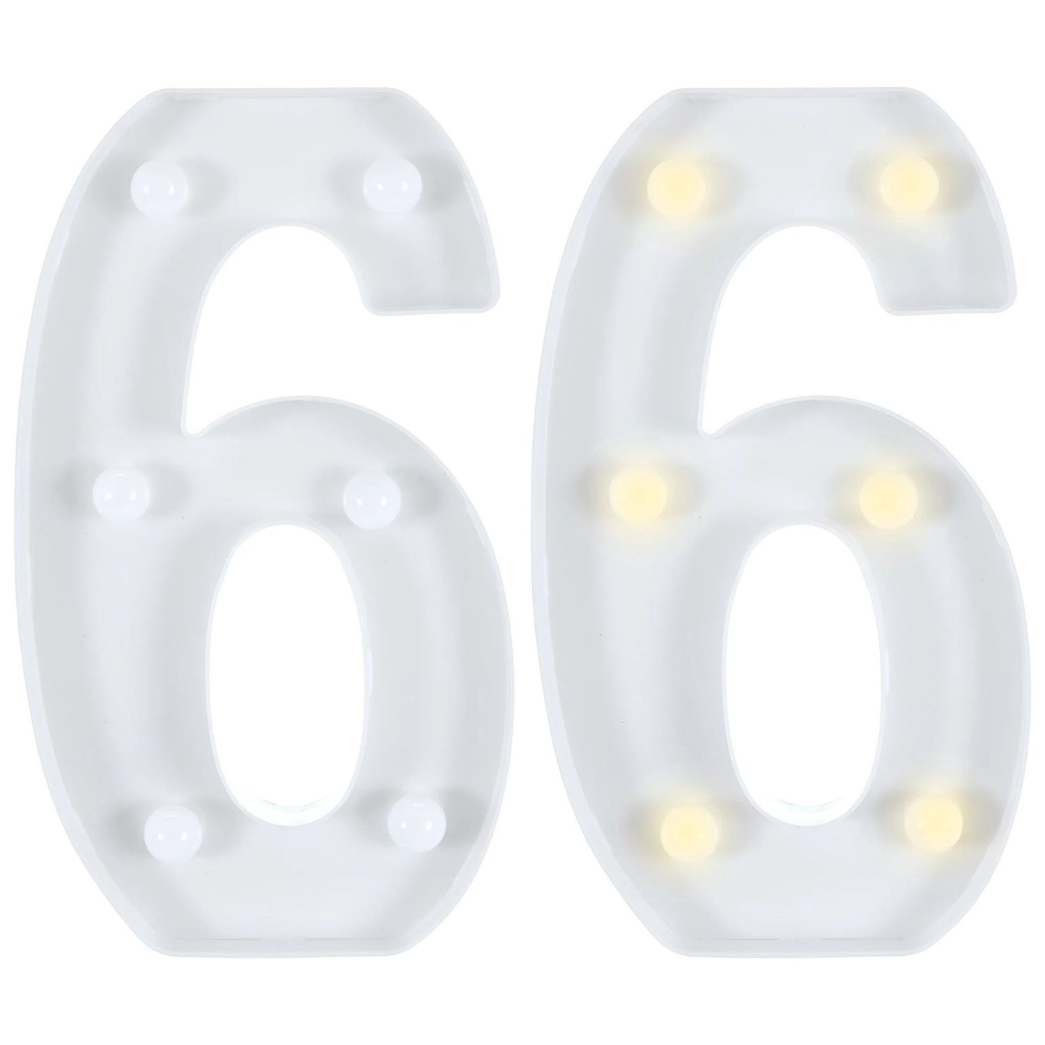 Light-Up Standing Number - 6
