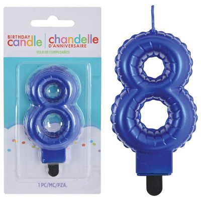 Numeral Candles #8 - Royal Blue