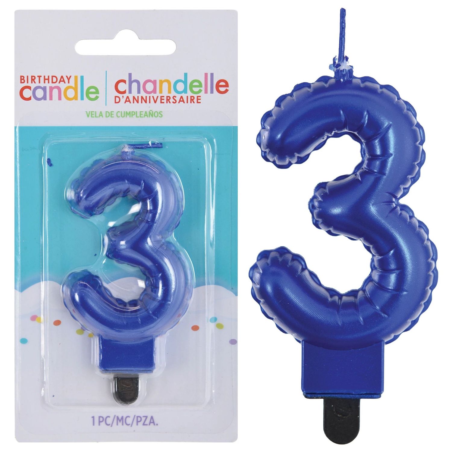 Numeral Candles #3 - Royal Blue