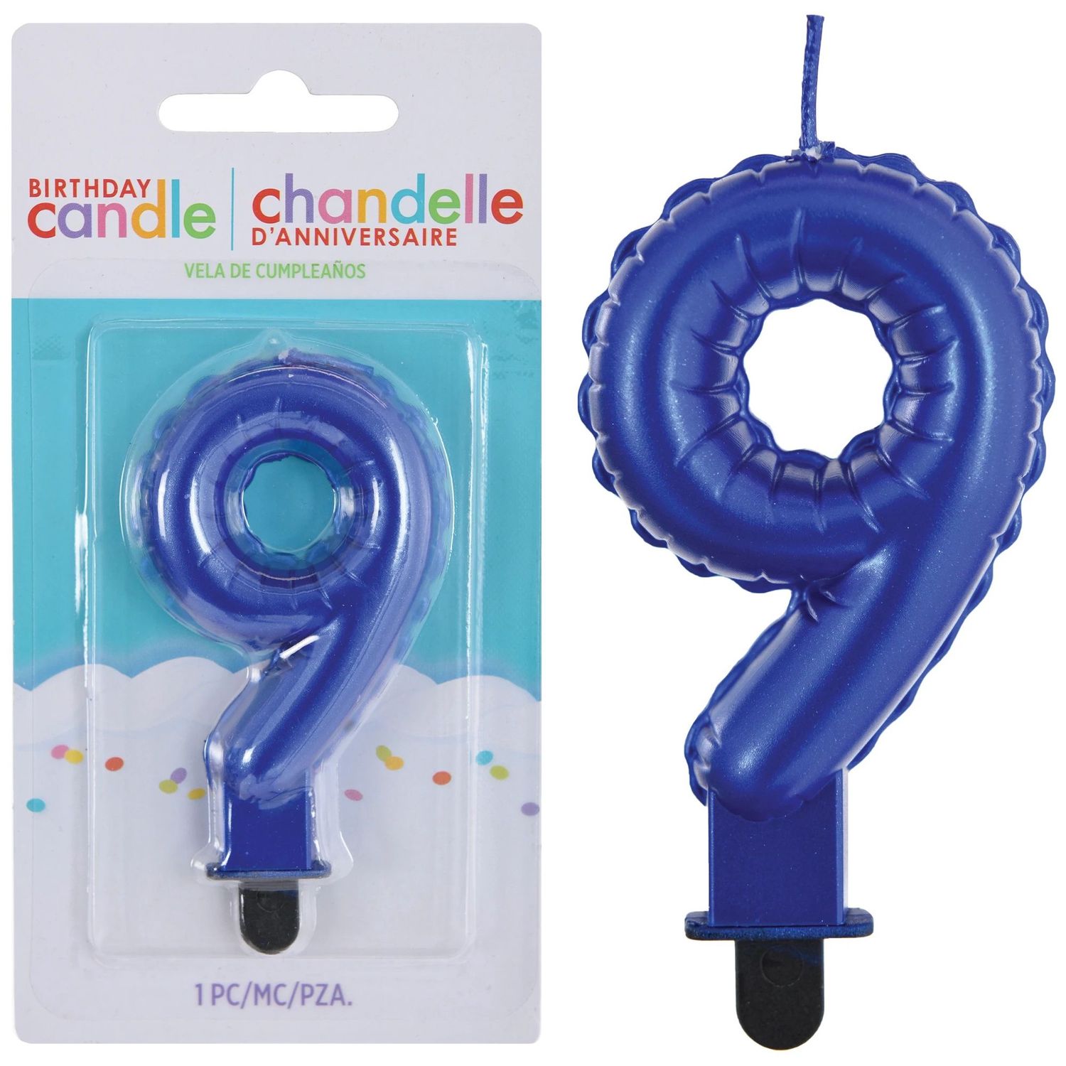 Numeral Candles #9 - Royal Blue