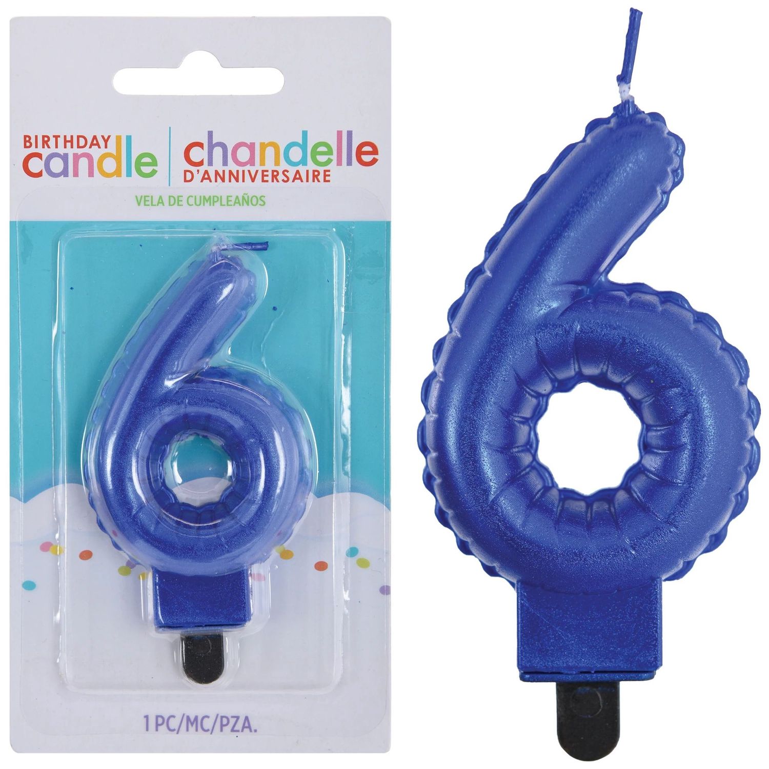 Numeral Candles #6 - Royal Blue