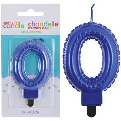 Numeral Candles #0 - Royal Blue