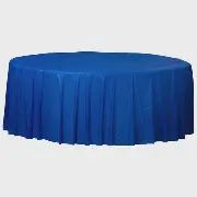 84" ROUND BLUE TABLECOVER