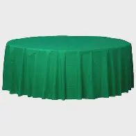 84" ROUND GREEN TABLECOVER