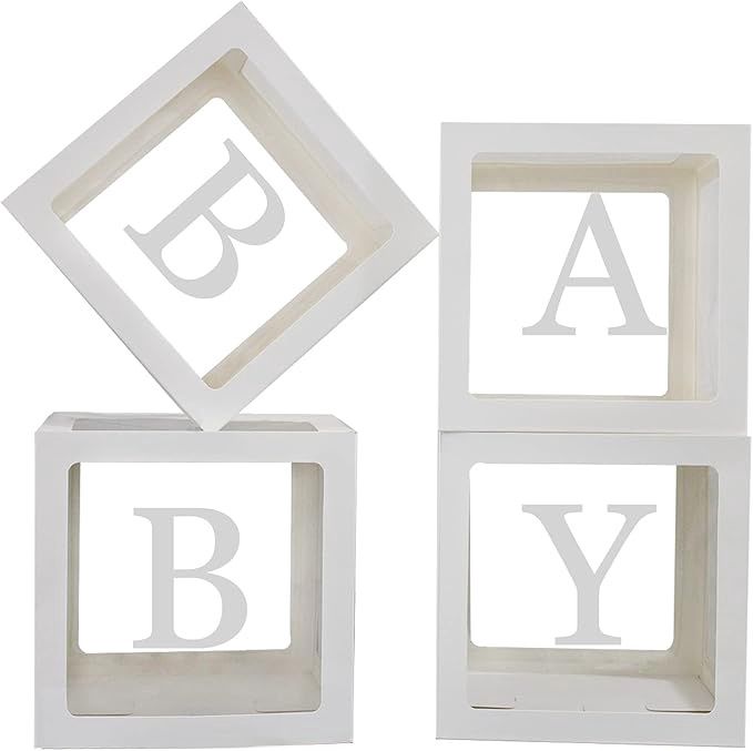 4Ct White Box for Balloons with 30 Letters