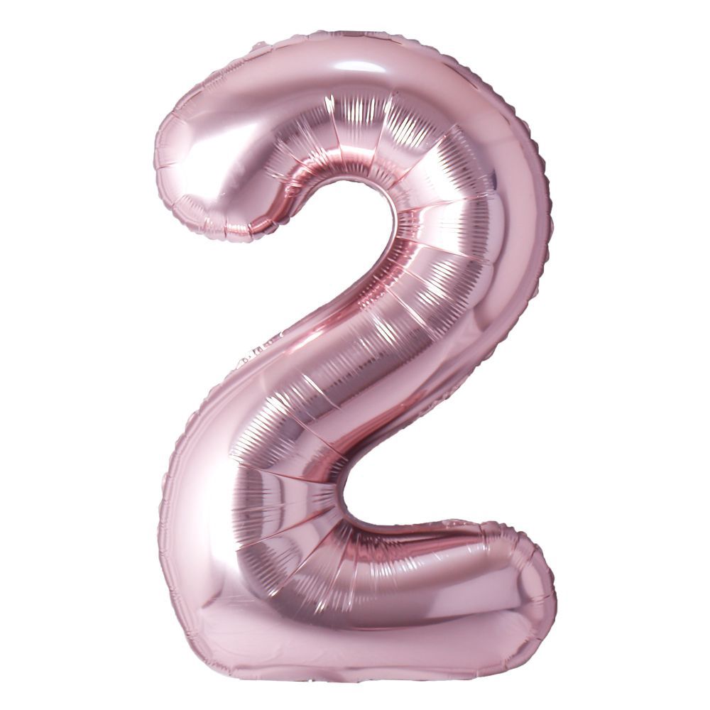 34" Rose Gold Number 2 Airise Balloon