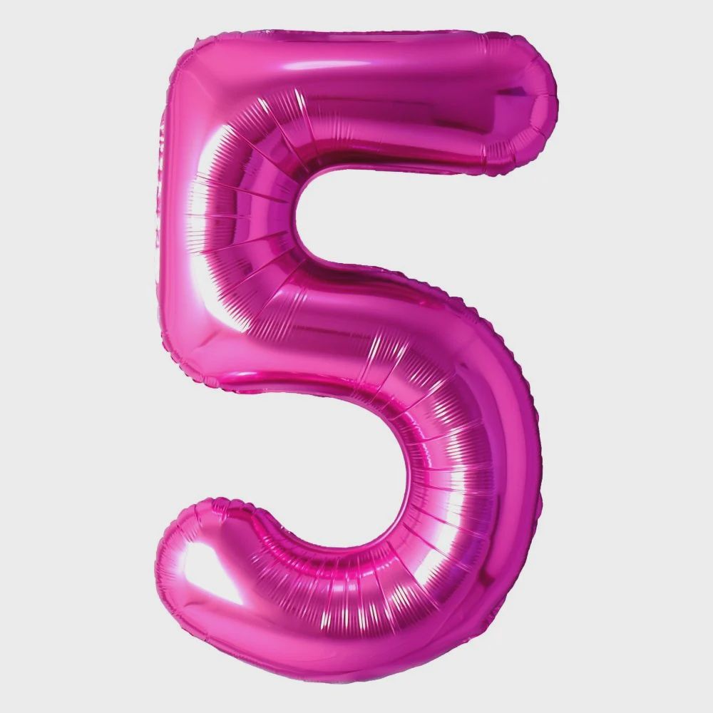 34" Rose Number 5 Airise Balloon