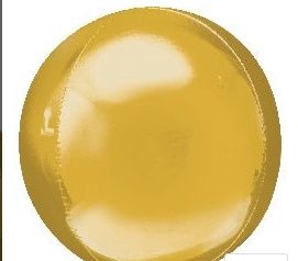 OB 001 16" Orbz Gold Balloon