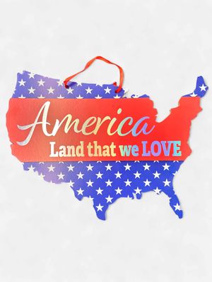 America The Land We Love Door Sign
