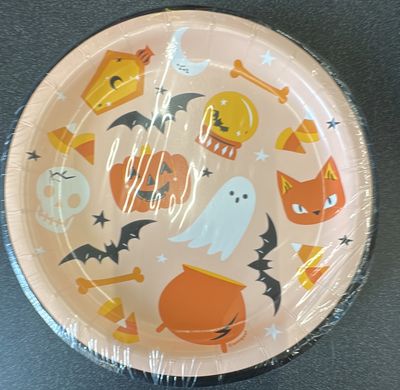 8Ct 7” Cute Halloween Plate