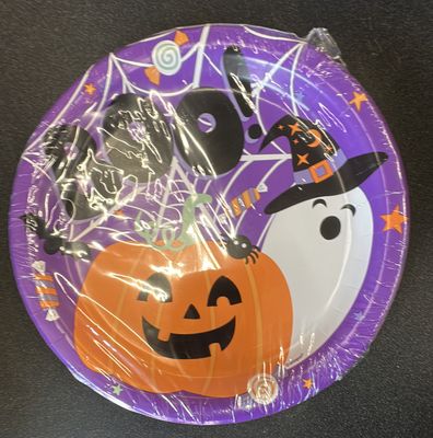 8Ct 9” Friendly Frights Plate Halloween