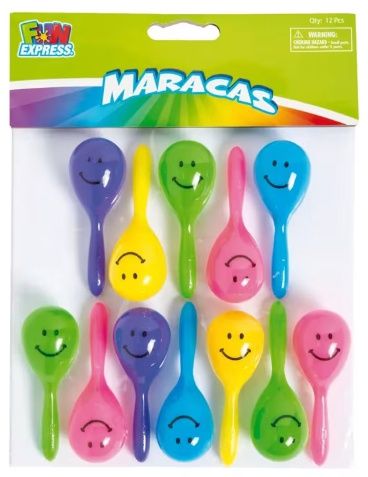 Plastic Smile Face Maracas