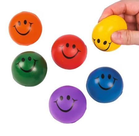 8Ct Smile Face Stress Balls