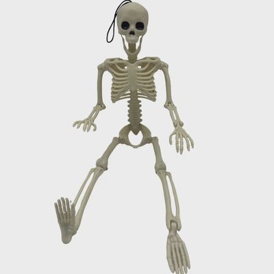18" Glow in Dark Hanging Skeleton Halloween Decor Prop