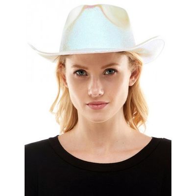 Iridescent White Cowboy Hat