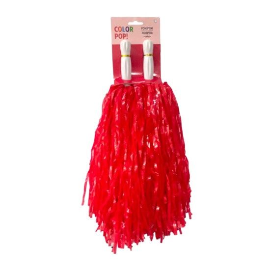 Red Pom-poms, 2ct