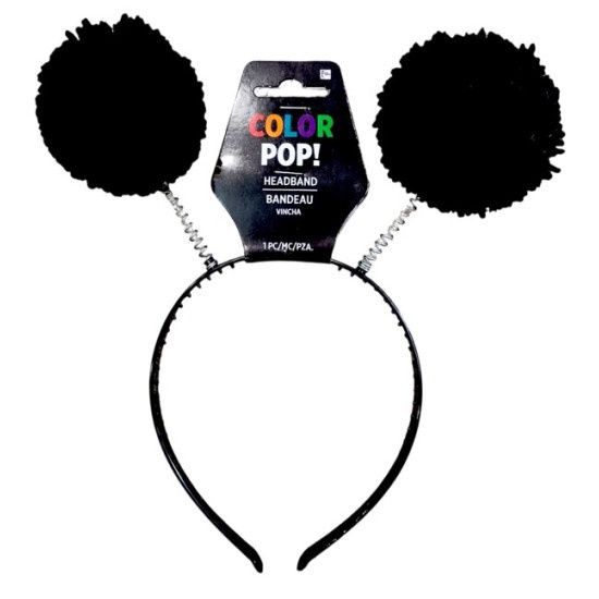 Black Pom-pom Head Bopper