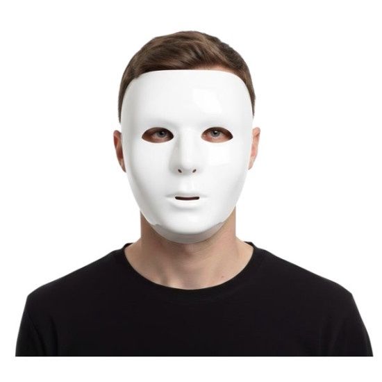 White Full Face Mask