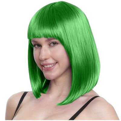 Green Long Bob Wig
