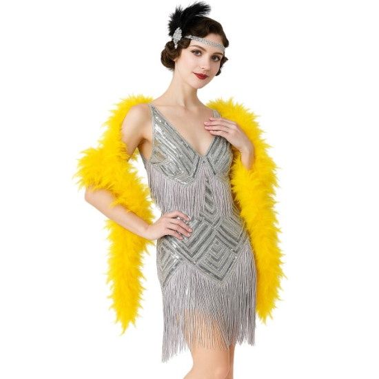 Yellow Feather Boa - 70g