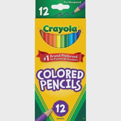 12Ct Pre-Sharpened Colored Pencil