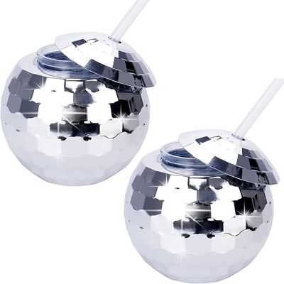 Disco Ball Tumblers With Straw