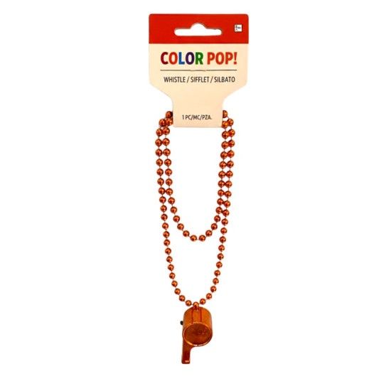 Orange Whistle Necklace
