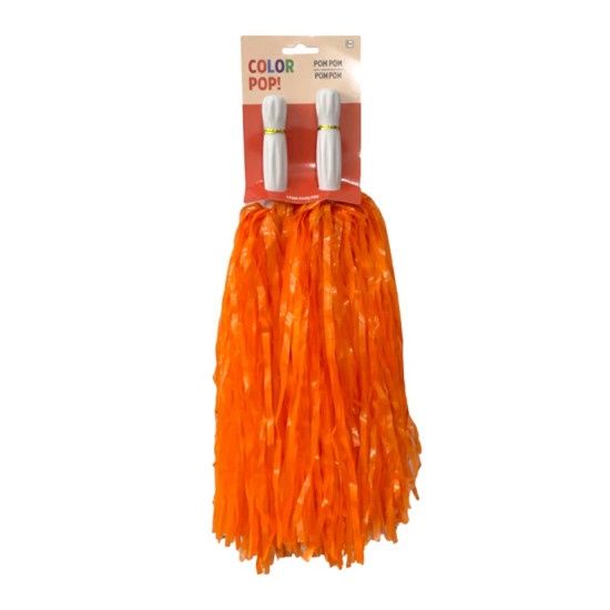 Orange Pom-poms, 2ct