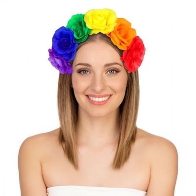 Rainbow Floral Headband