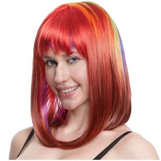 Rainbow Long Bob Wig