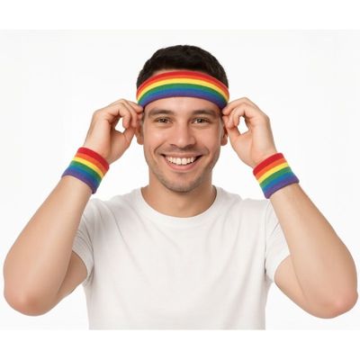 Rainbow Sweatbands Set