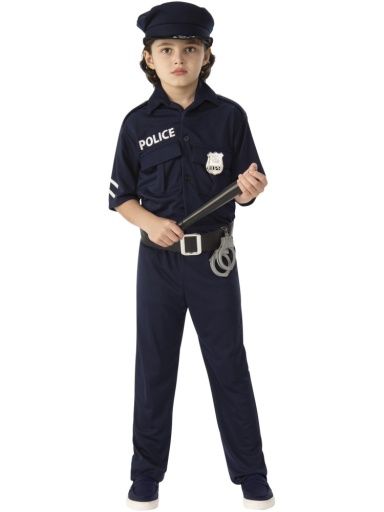 Boys Police Costume, Size: Small