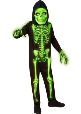 Glow In The Dark Skeleton Kids Costume