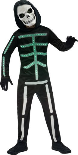 Light Up Skeleton Kids Costume, Size: Small