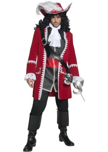 Deluxe Authentic Pirate Captai, Size: Medium