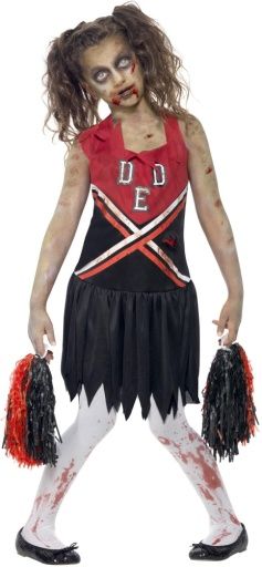 Zombie Cheerleader Costume, Size: Medium